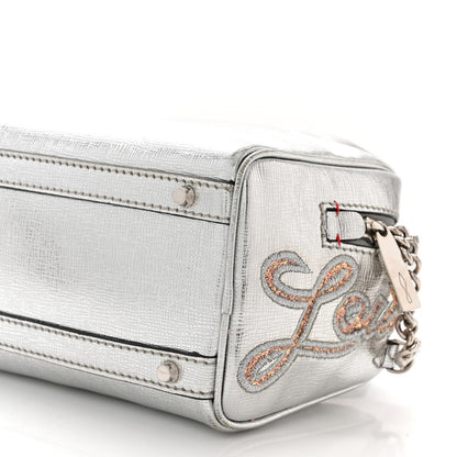 Christian Louboutin Calfskin Paris Nano Collage Marie Jane Tote Silver 10 of 10