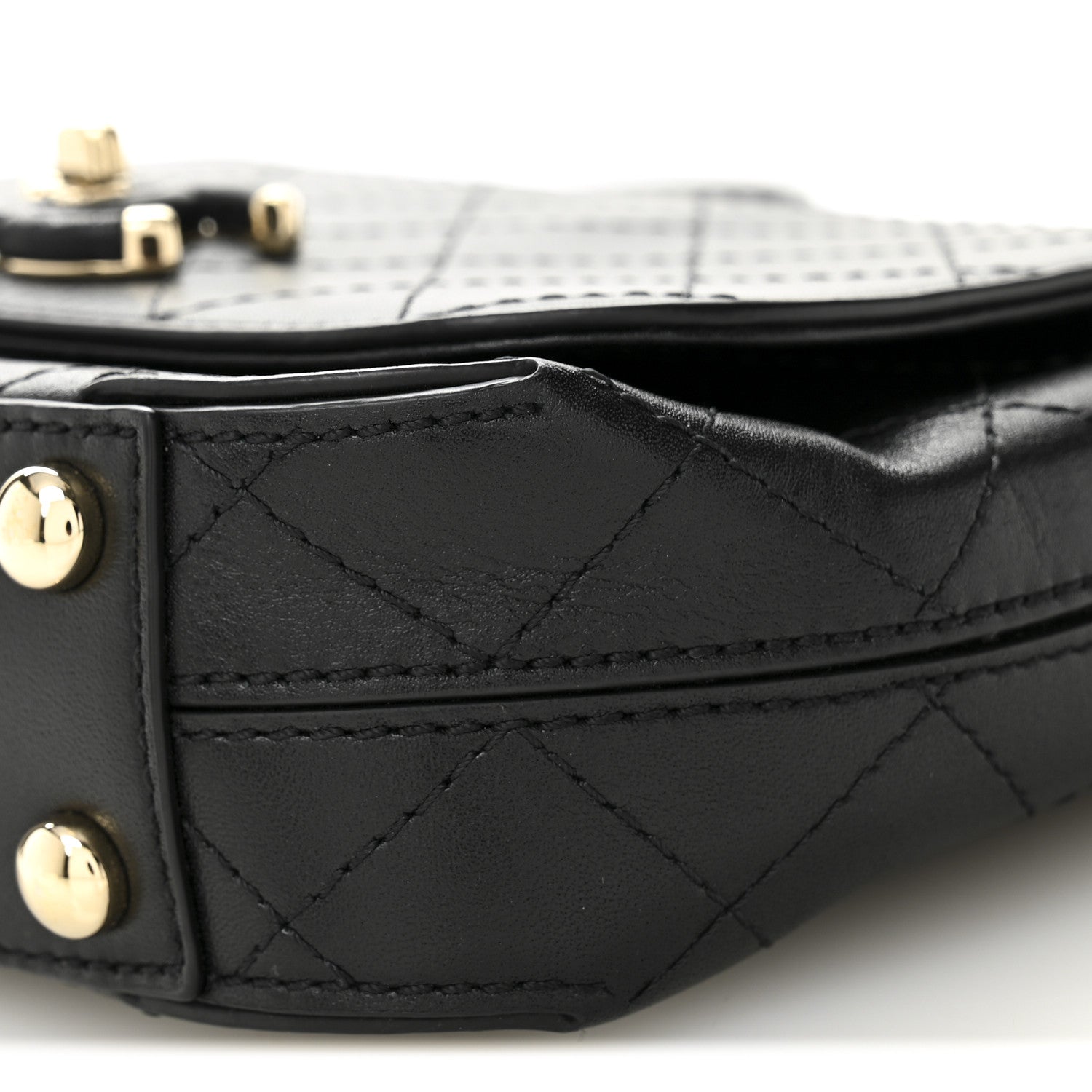 Chanel Calfskin Stitched Small Covered CC Flap Bag Black 19 of 21