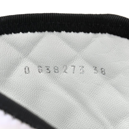 Chanel Fabric Grosgrain Quilted Cap Toe Lace Up Combat Boots 38 White Black 8 of 9