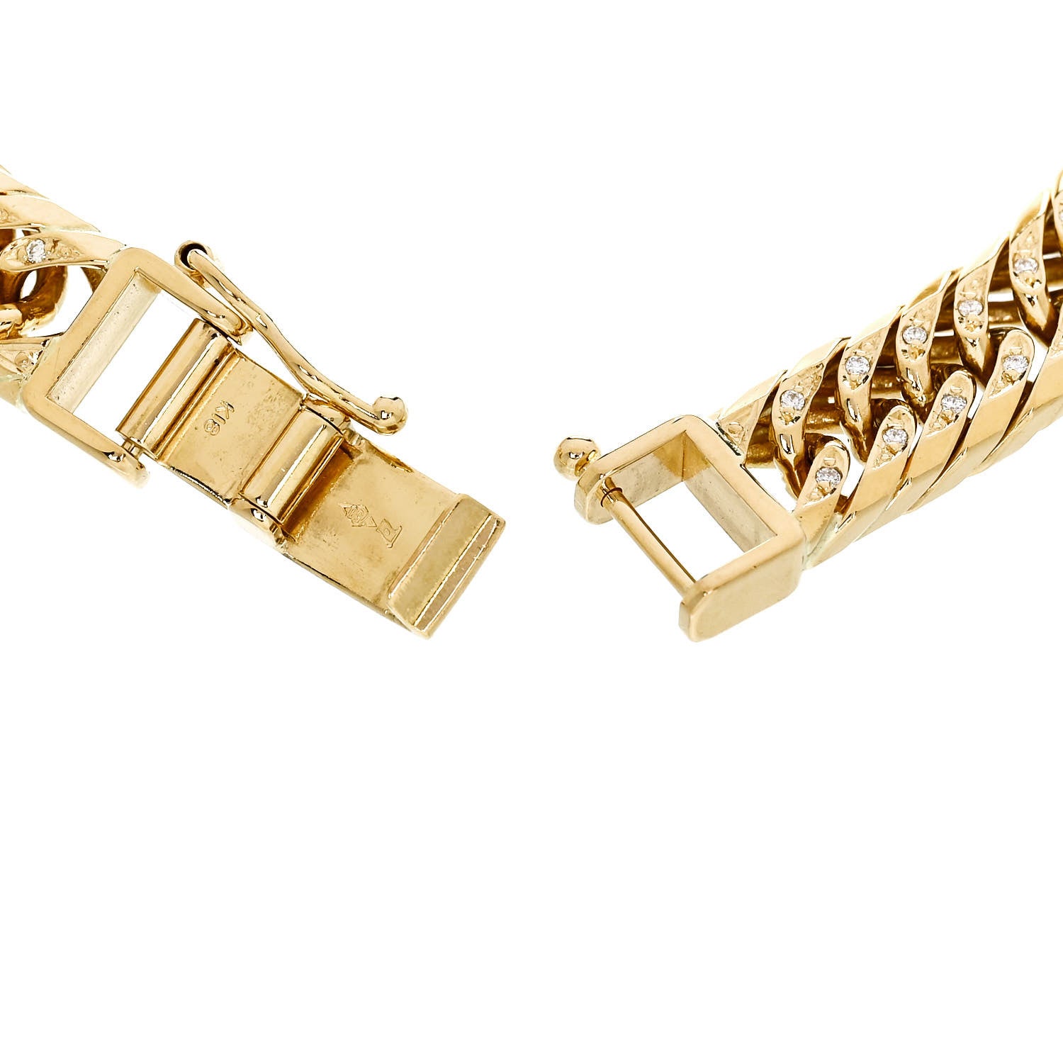 Parker & West by FASHIONPHILE 18K Yellow Gold Diamond .38ct Chain Bracelet 4 of 6