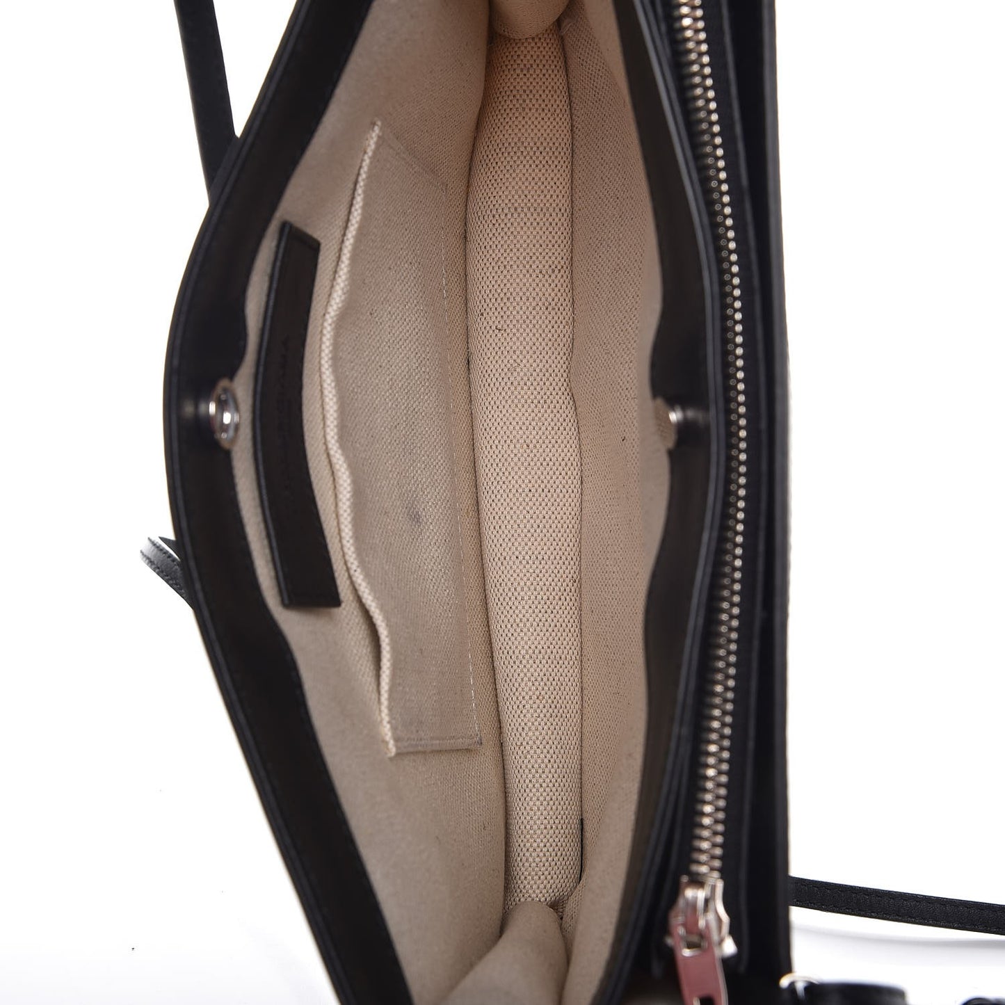 Cotton Canvas Pochette Crossbody Bag Black