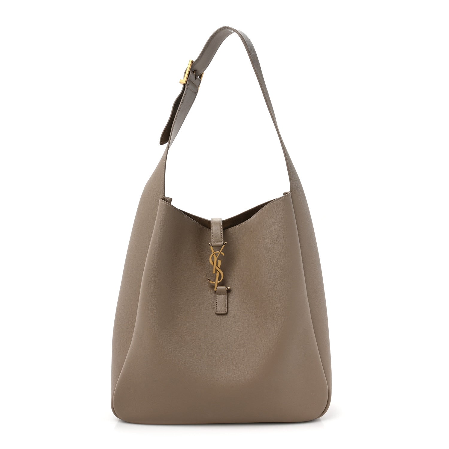 Saint Laurent Smooth Calfskin Large Le 5 A 7 Soft Hobo Dark Beige 1 of 9