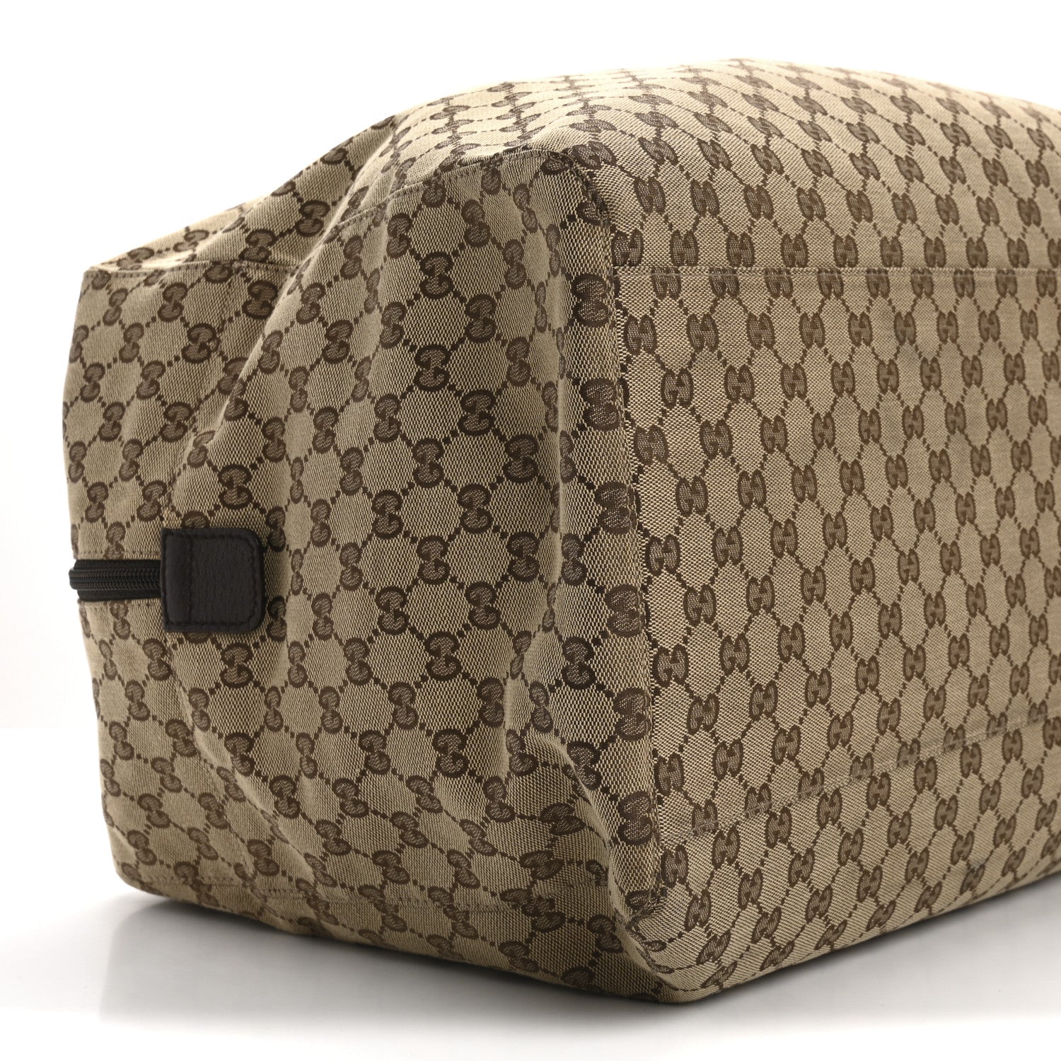 Gucci GG Monogram Web Large Collapsible Carry On Duffle Beige Brown 9 of 13