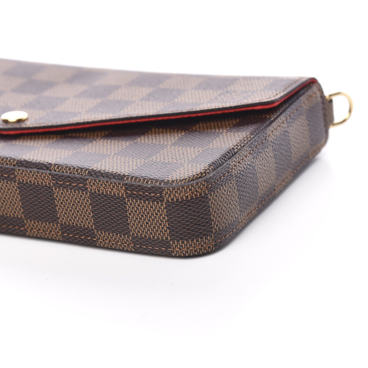 Louis Vuitton Damier Ebene Pochette Felicie Chain Wallet 6 of 12