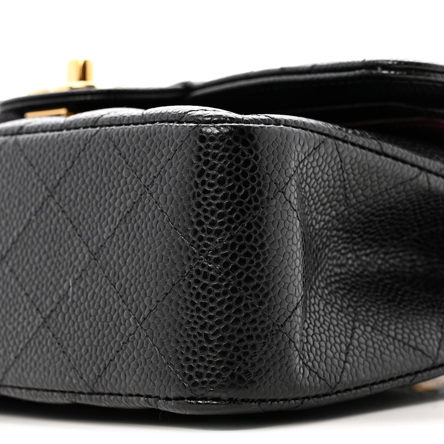 Caviar Quilted Small Double Flap Black