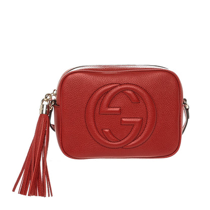 Gucci Pebbled Calfskin Small Soho Disco Bag Tabasco Red 1 of 7