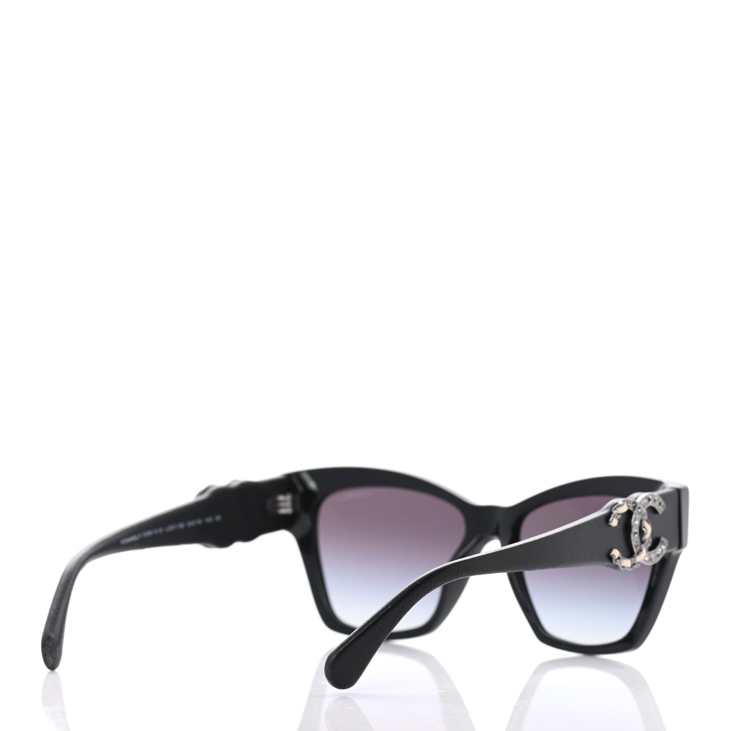 Acetate Square Cat Eye CC Sunglasses 5456 Black