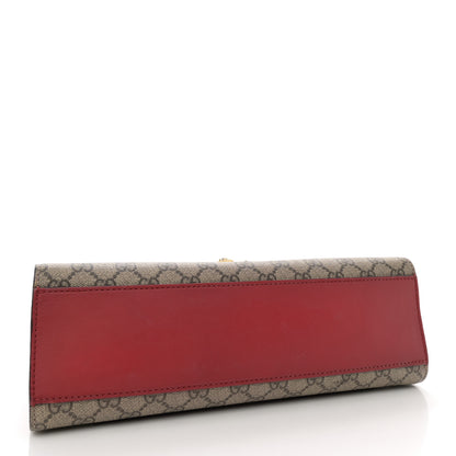 Gucci GG Supreme Monogram Calfskin Medium Padlock Shoulder Bag Beige Hibiscus Red New Rosette 4 of 14