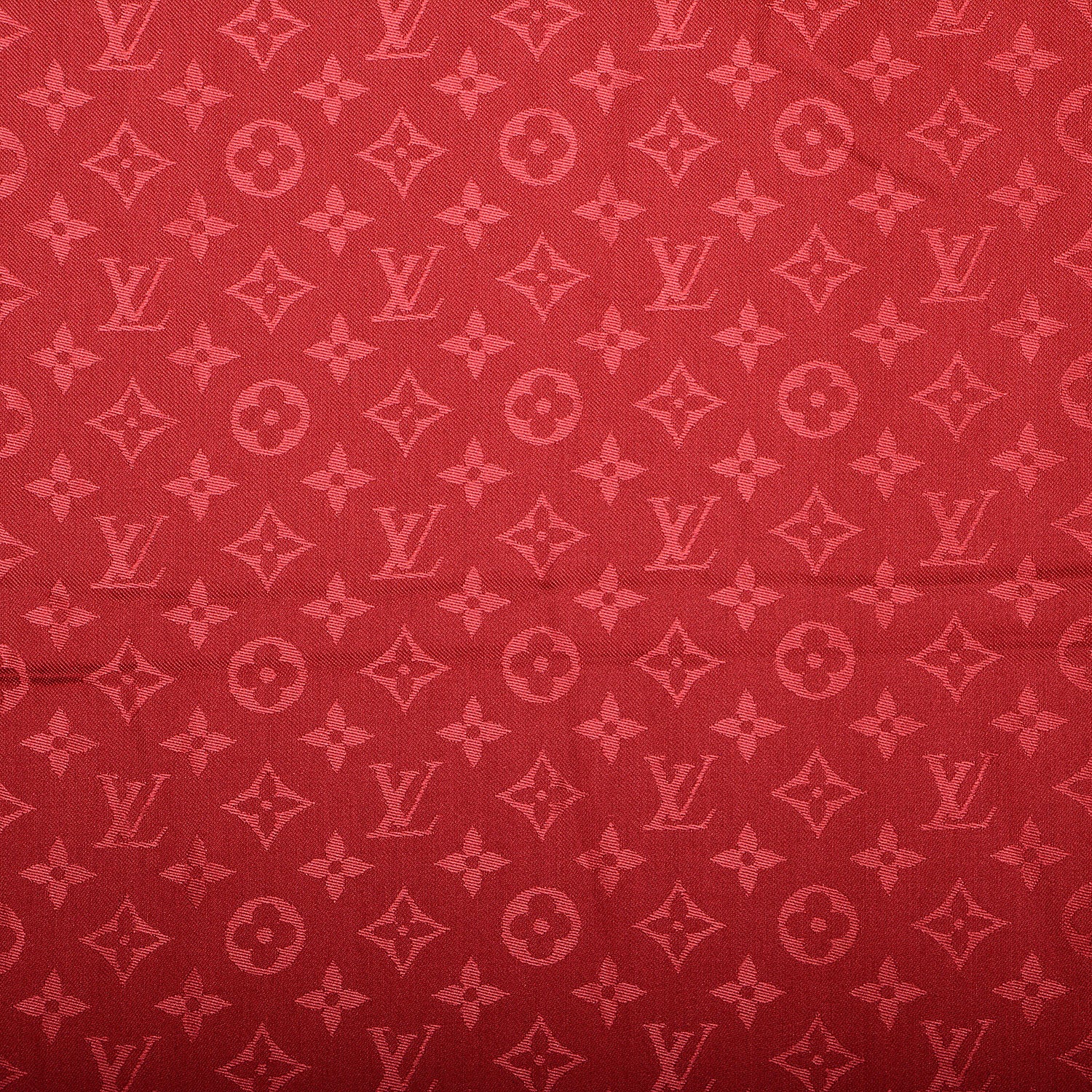 Louis Vuitton Silk Wool Monogram Shawl Pomme D'Amour 1 of 5