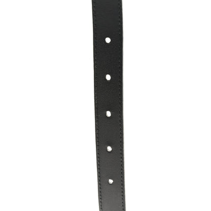 Gucci Calfskin Pearl Double G 20mm Belt Black Cream 4 of 5