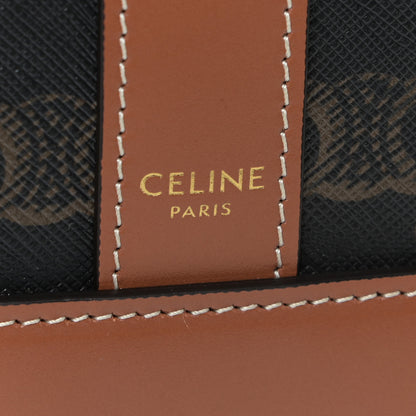 Celine Triomphe Canvas Calfskin Small Bucket Bag Tan 5 of 13