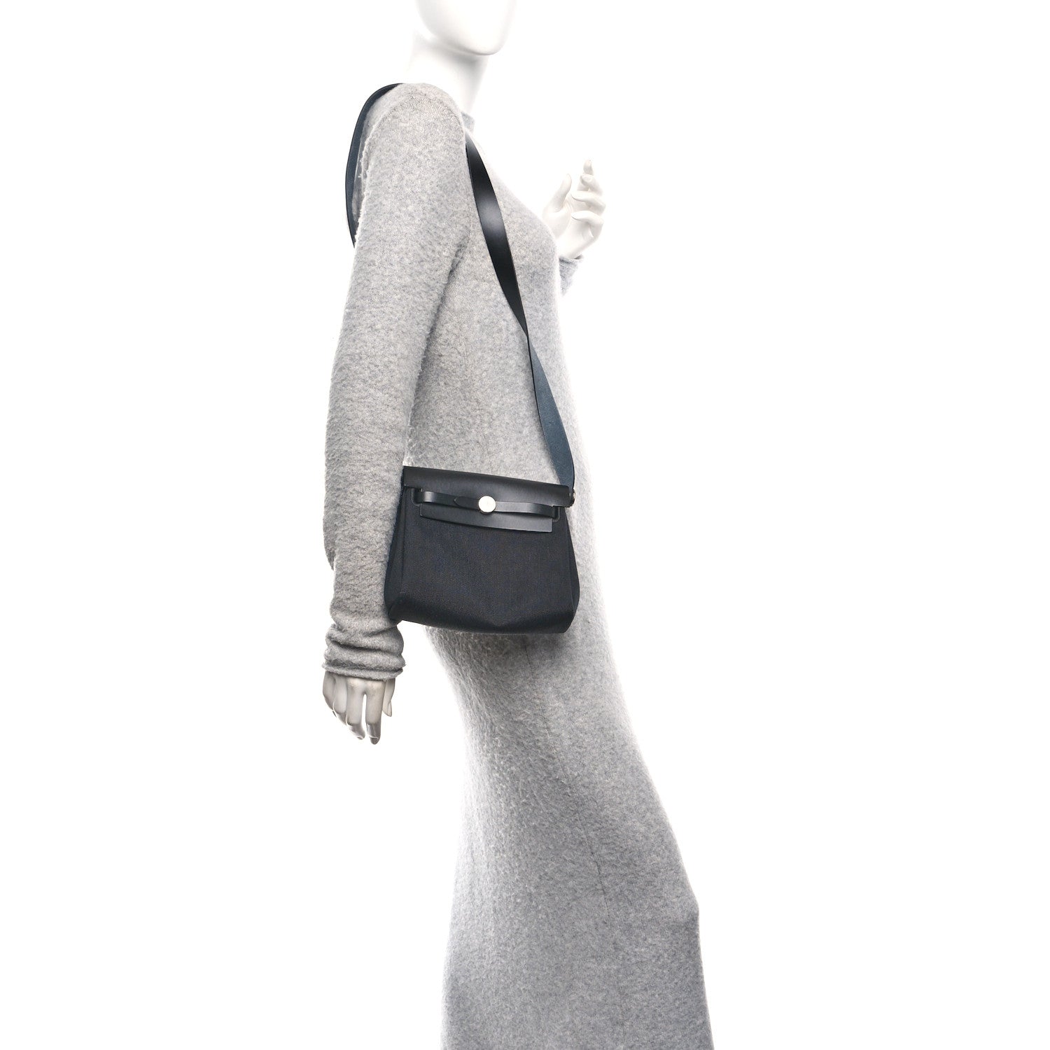Hermes Military Toile Vache Hunter Herbag Zip Retourne 20 Black 2 of 11