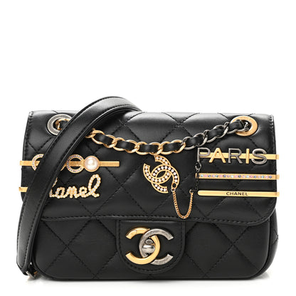 Chanel Lambskin Quilted Mini Coco Clips Single Flap Black 1 of 11