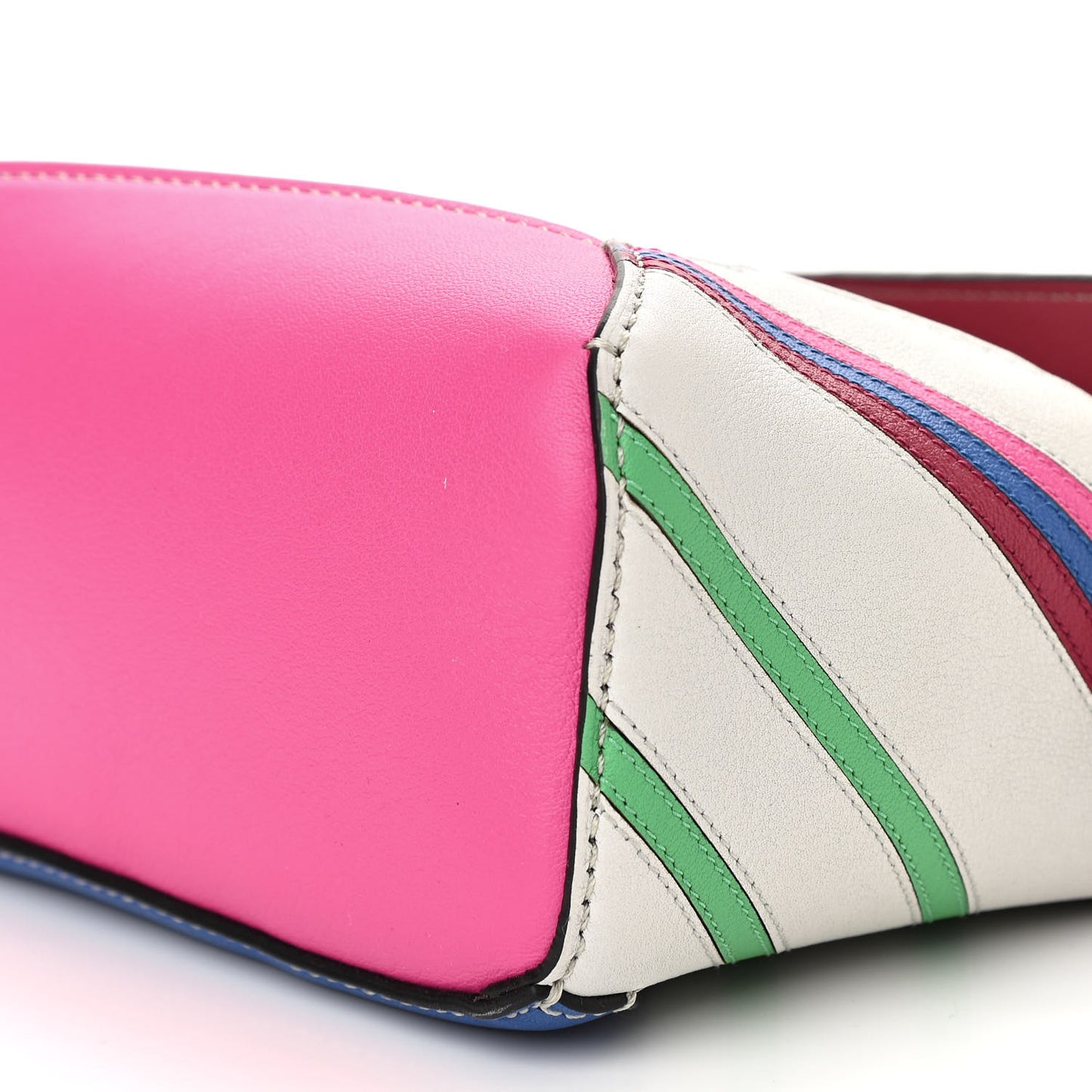 Calfskin Mini Puzzle Edge Bag Grey Multicolor