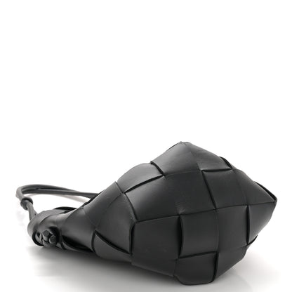 Bottega Veneta Nappa Maxi Intrecciato Clasp Bucket Bag Black 4 of 10