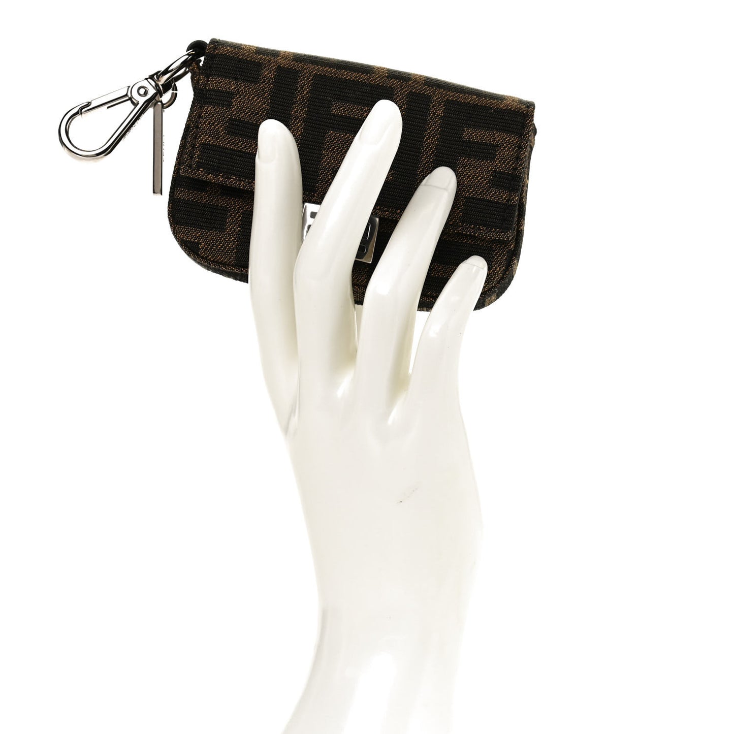 Fabric Jacquard FF 1974 Nano Baguette Charm Tobacco Moro Black