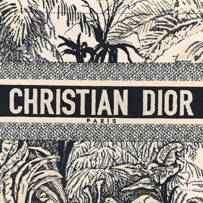 Christian Dior Canvas Embroidered Medium Palms Toile De Jouy Book Tote Blue 8 of 10