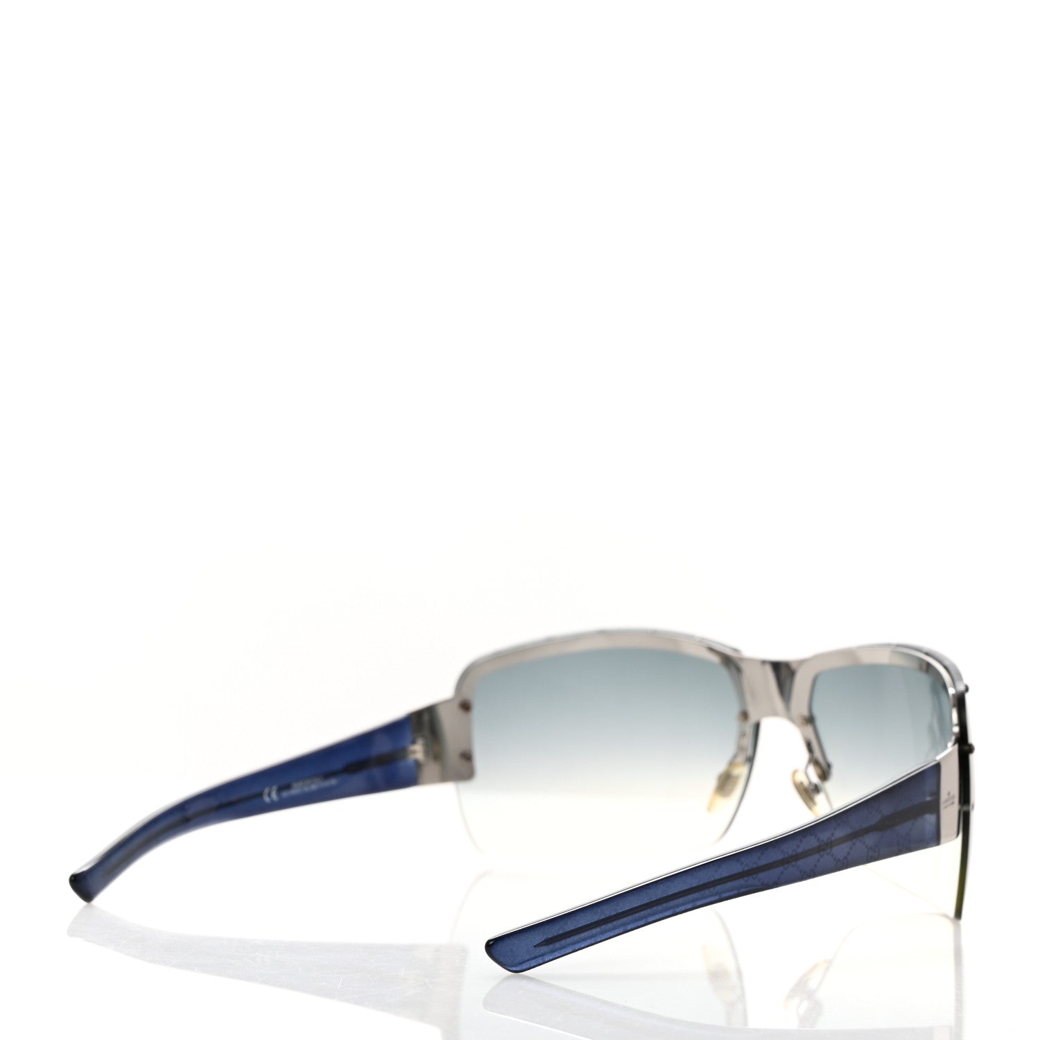 Gucci Studded Shield Sunglasses GG 1819/S Blue 4 of 10