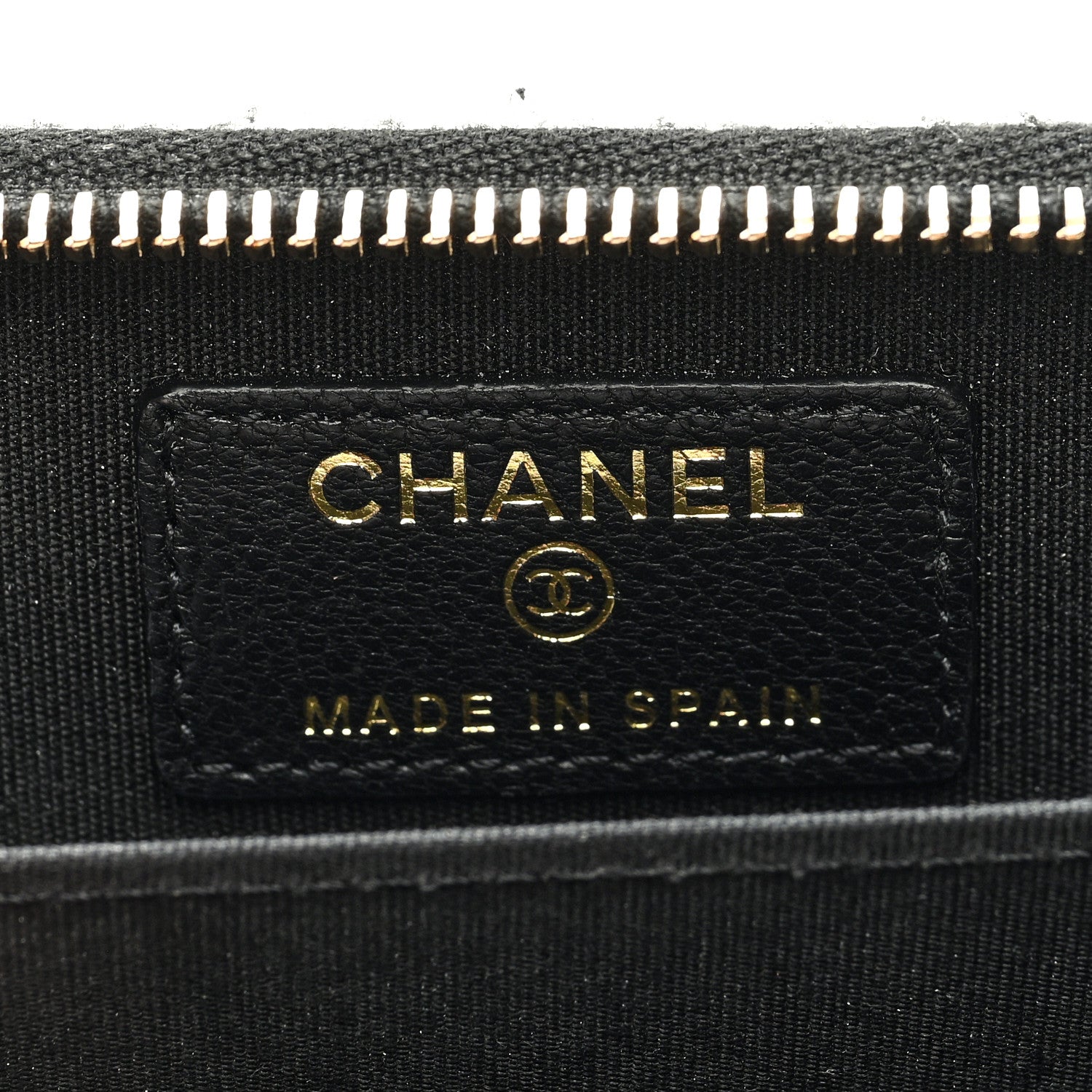 Chanel Goatskin Quilted Chanel 19 Zip Around Coin Purse Wallet Black 6 of 8