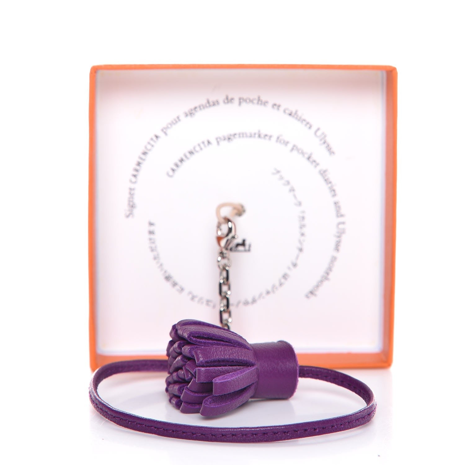 Hermes Milo Lambskin Notebook Page Marker Carmencita GM Violet 4 of 4