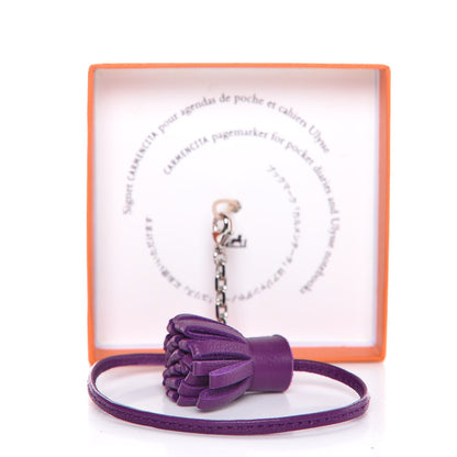 Hermes Milo Lambskin Notebook Page Marker Carmencita GM Violet 4 of 4