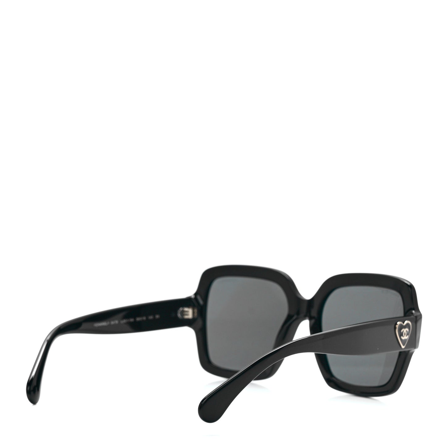 Acetate Square Heart Sunglasses 5479 Black