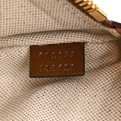 Gucci GG Supreme Monogram Textured Calfskin Retro Interlocking G Belt Bag Beige Ebony Brown Sugar 7 of 10