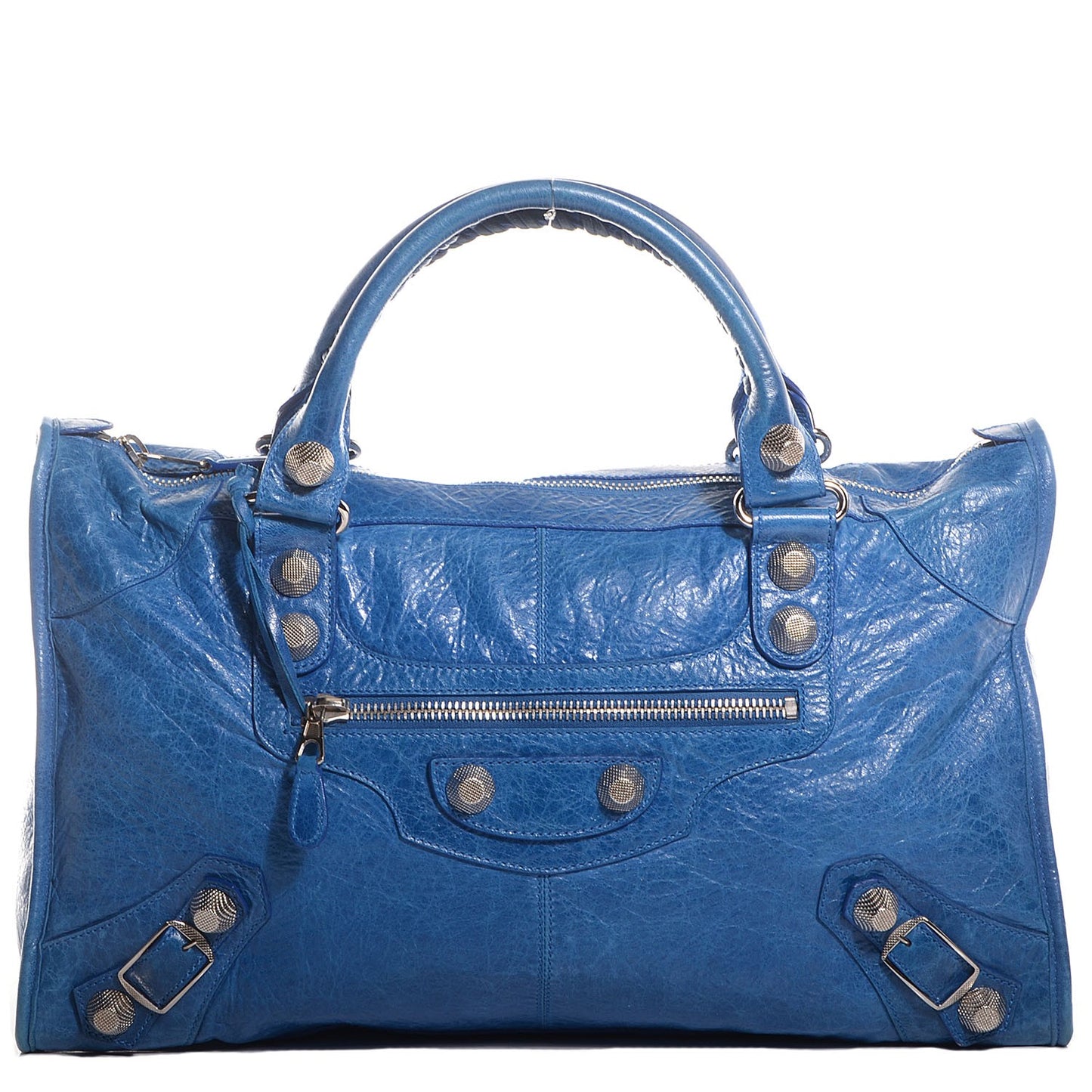 Agneau Giant 21 Silver Hardware Work Electric Bleu