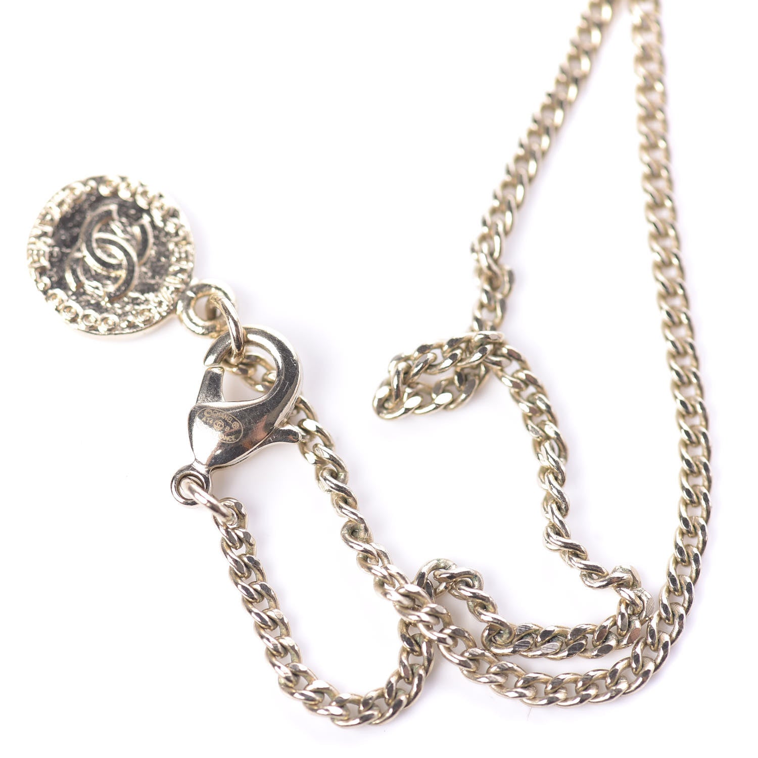 Chanel Crystal CC 100 Anniversary Necklace Gold 6 of 7