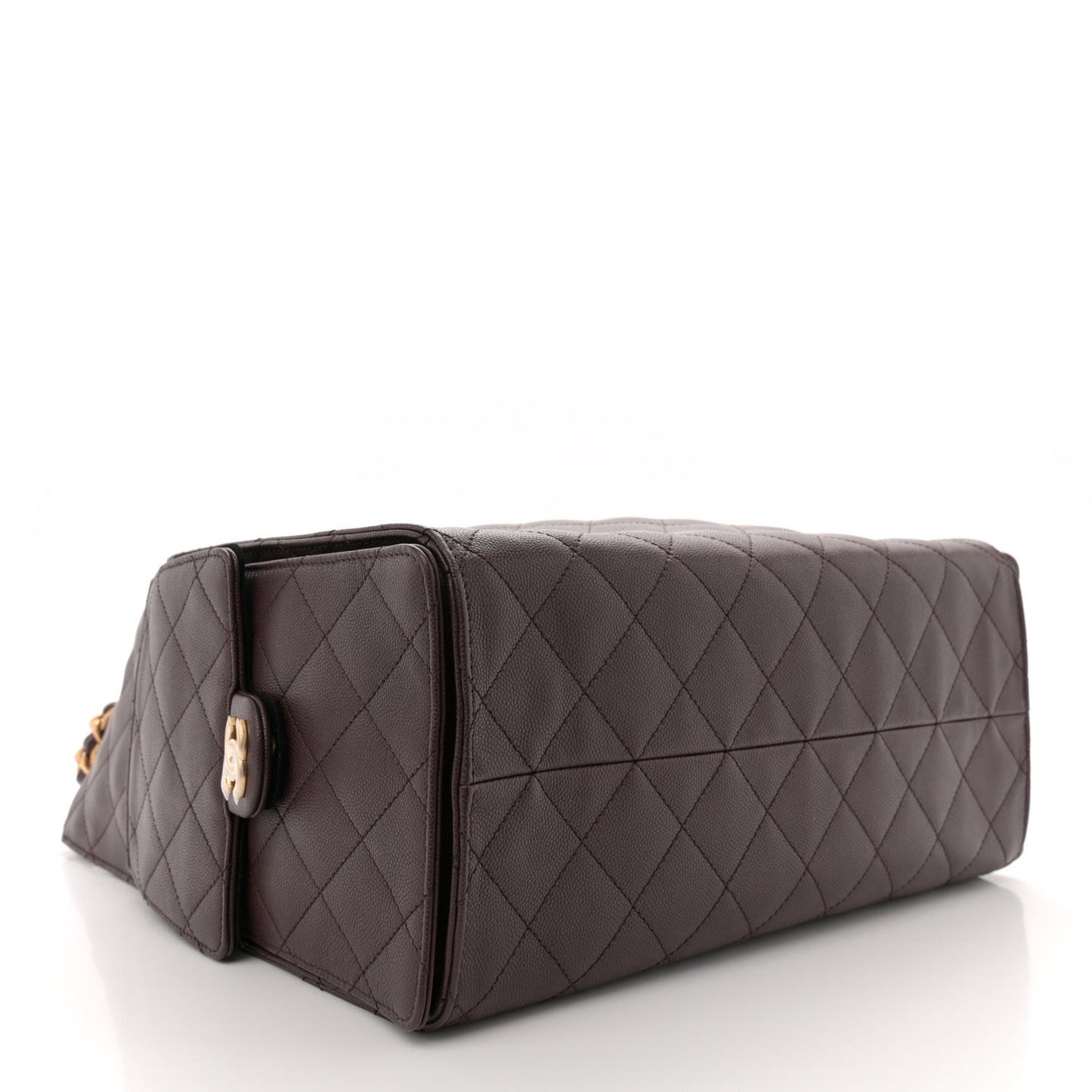 Caviar Quilted Medium Chanel 25 Handbag Dark Brown