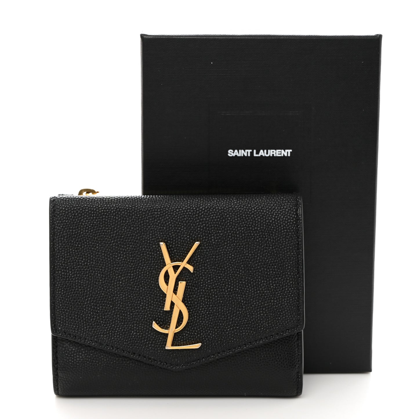 Grain De Poudre Monogram Bi-Fold Wallet Black