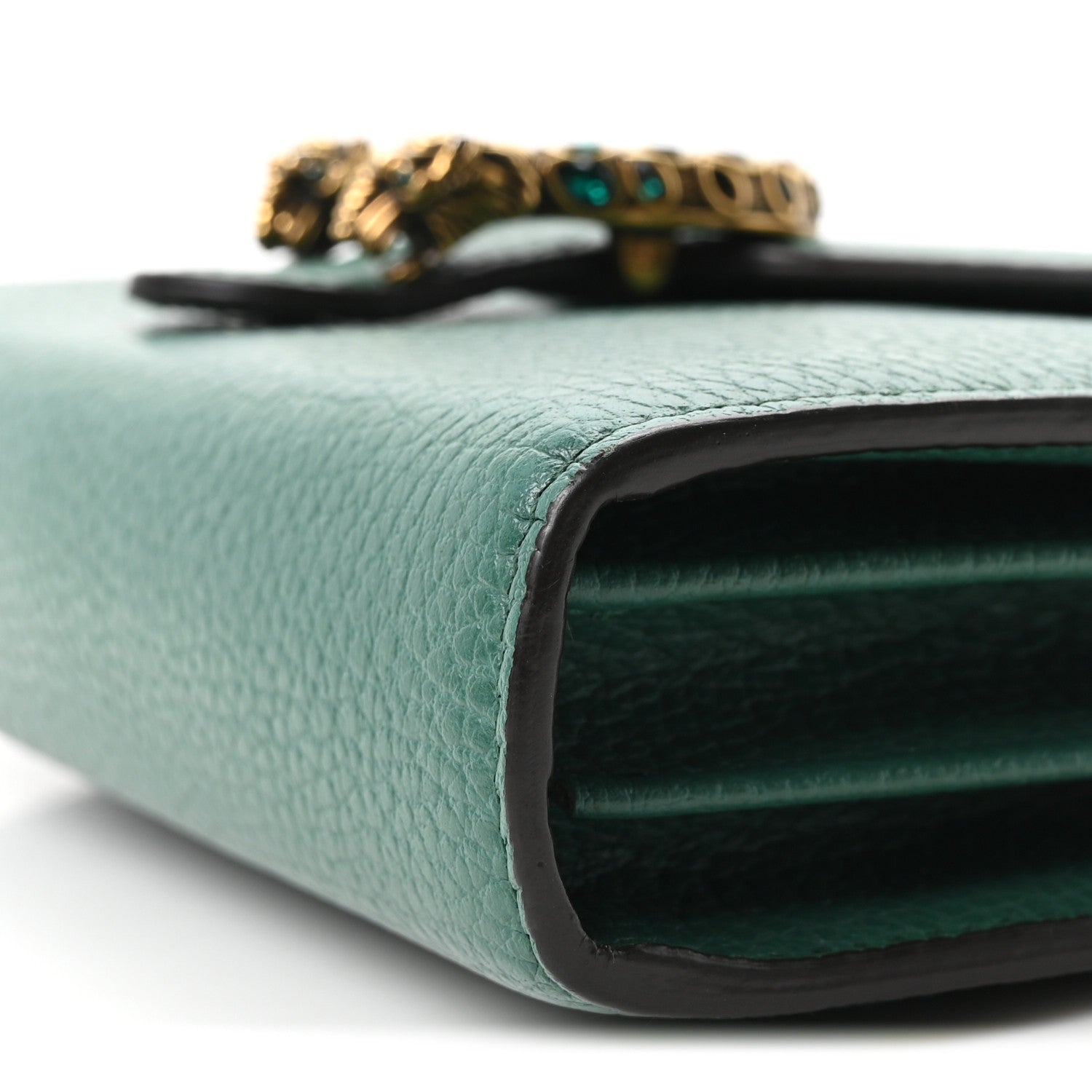 Gucci Calfskin Mini Dionysus Chain Wallet Emerald 9 of 9