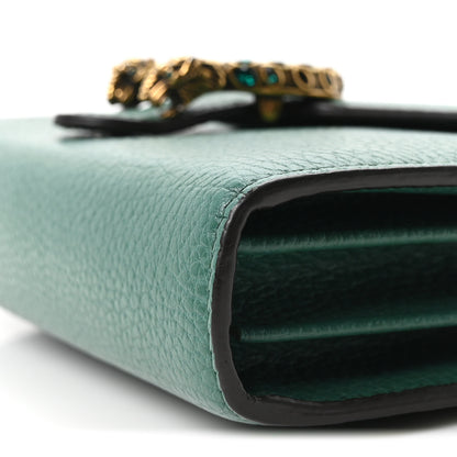 Gucci Calfskin Mini Dionysus Chain Wallet Emerald 9 of 9