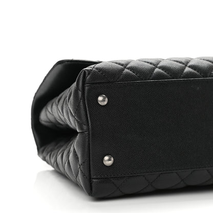 Chanel Caviar Quilted Medium Coco Handle Flap Black 9 of 10