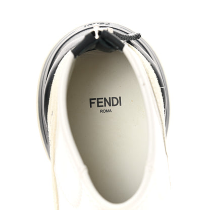 Fendi Vernice High-Tech Womens FFluid Zip Up Sneakers 40 White Black 7 of 11