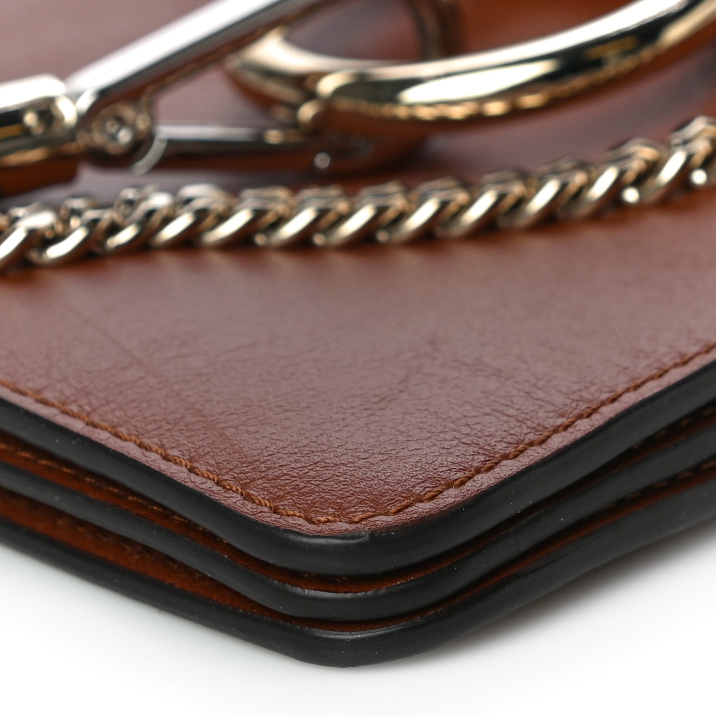 Suede Calfskin Mini Faye Bracelet Bag Tobacco