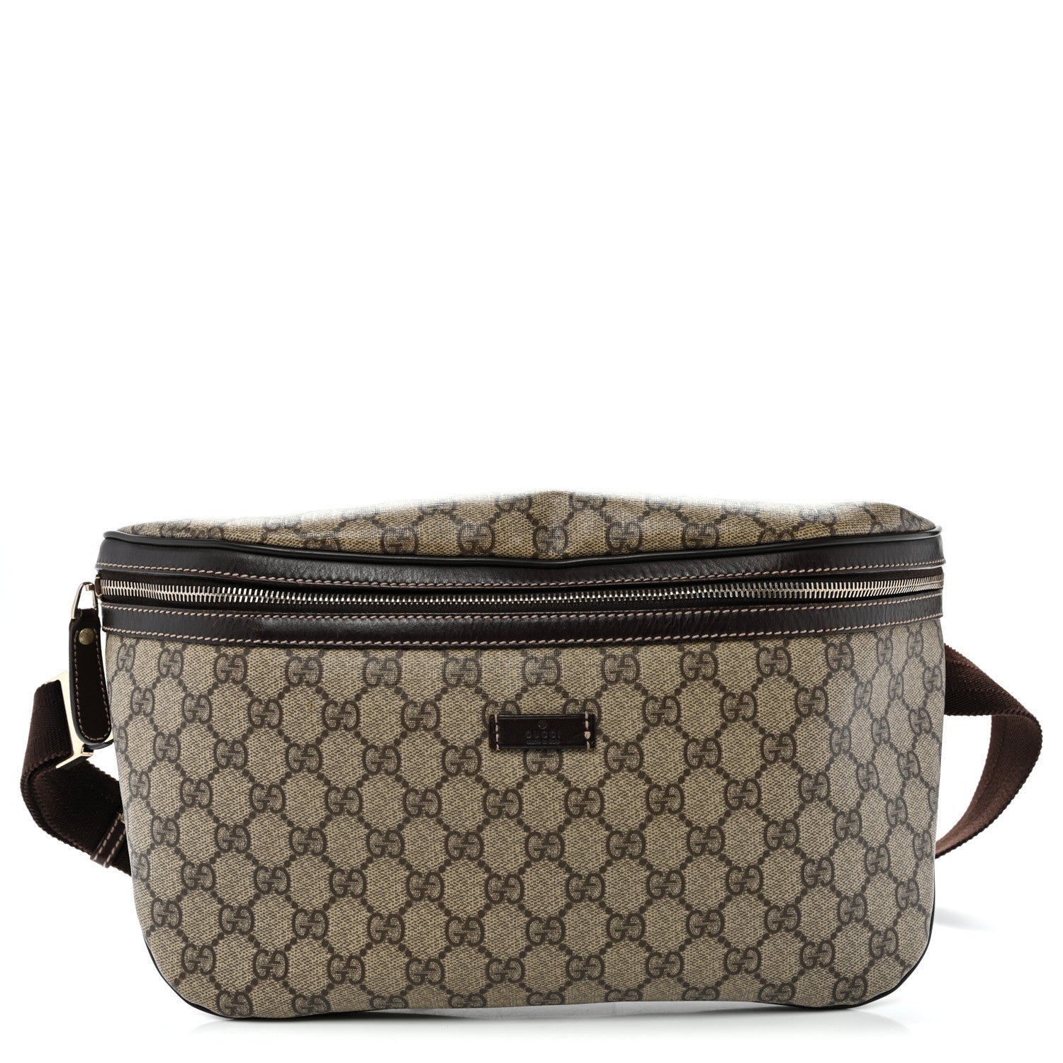 Gucci GG Supreme Monogram Belt Bag Dark Brown 1 of 10