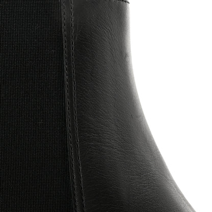 Gucci Flores Calfskin Horsebit Chain Ankle Boots 37 Black 10 of 13