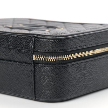 Chanel Caviar Quilted Medium CC Filigree Vanity Case Black 9 of 9