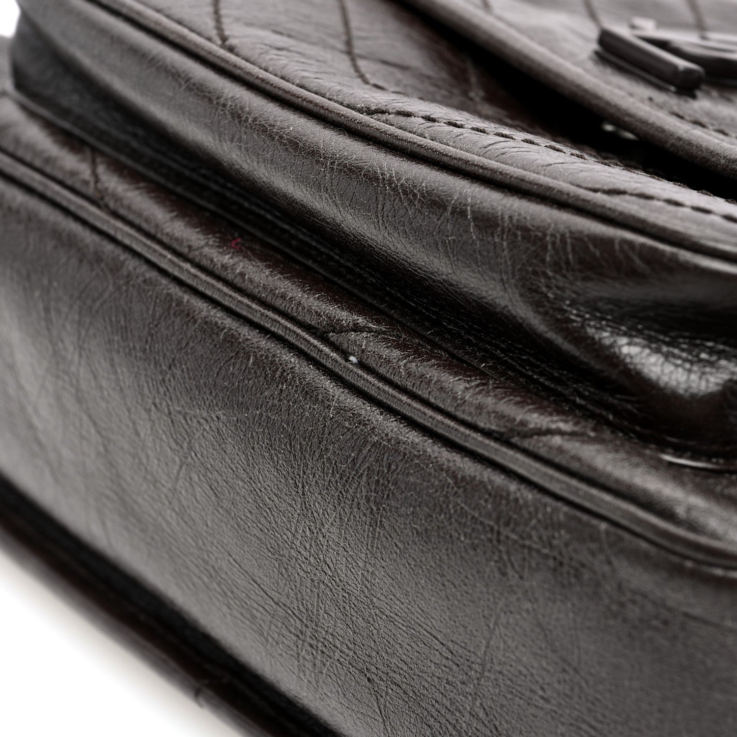 Saint Laurent Crinkled Calfskin Matelasse Monogram Medium Niki Chain Satchel Tulip 11 of 11