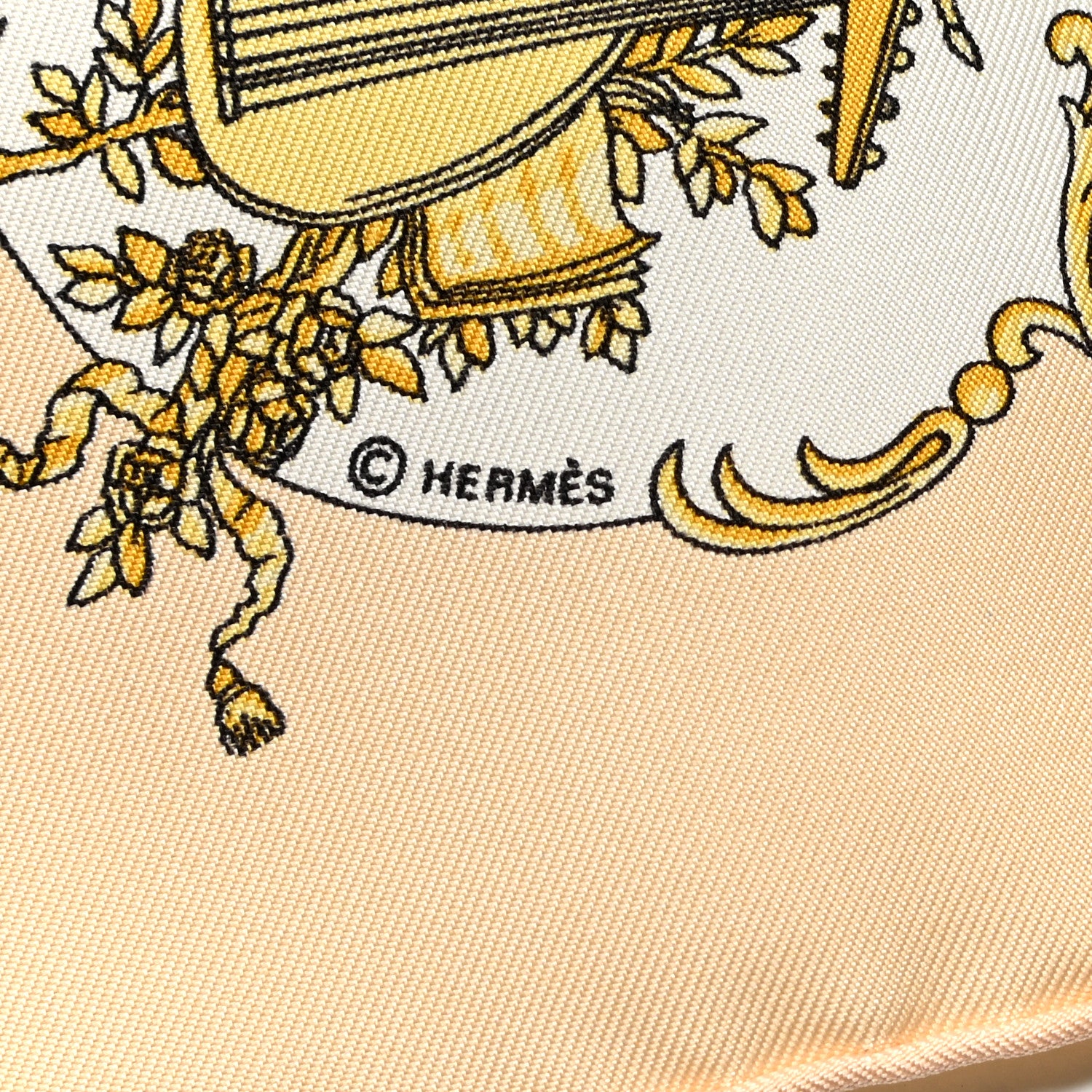 Hermes Silk Chansons De France Pocket Square 3 of 4