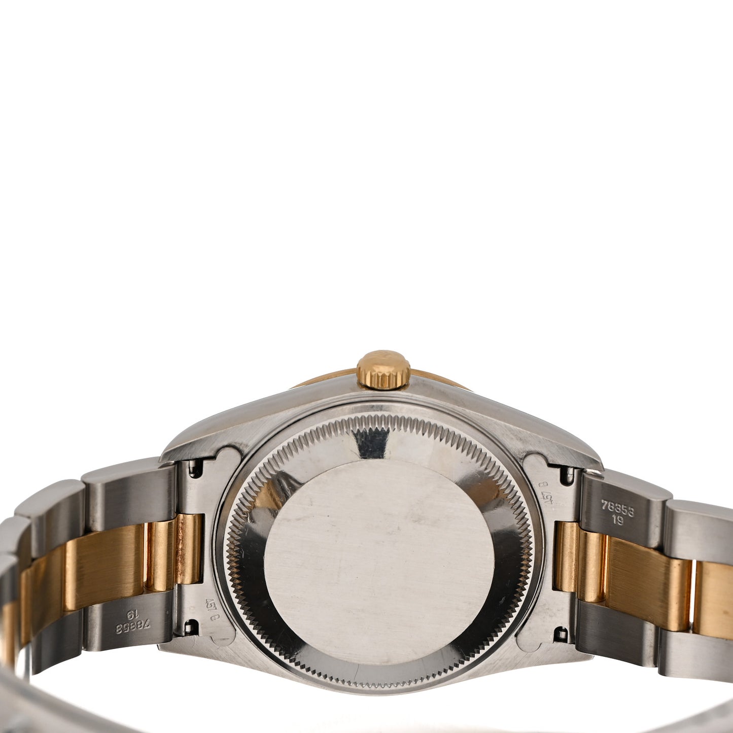 Stainless Steel 18K Yellow Gold 36mm Oyster Perpetual Datejust Watch White Roman 15203