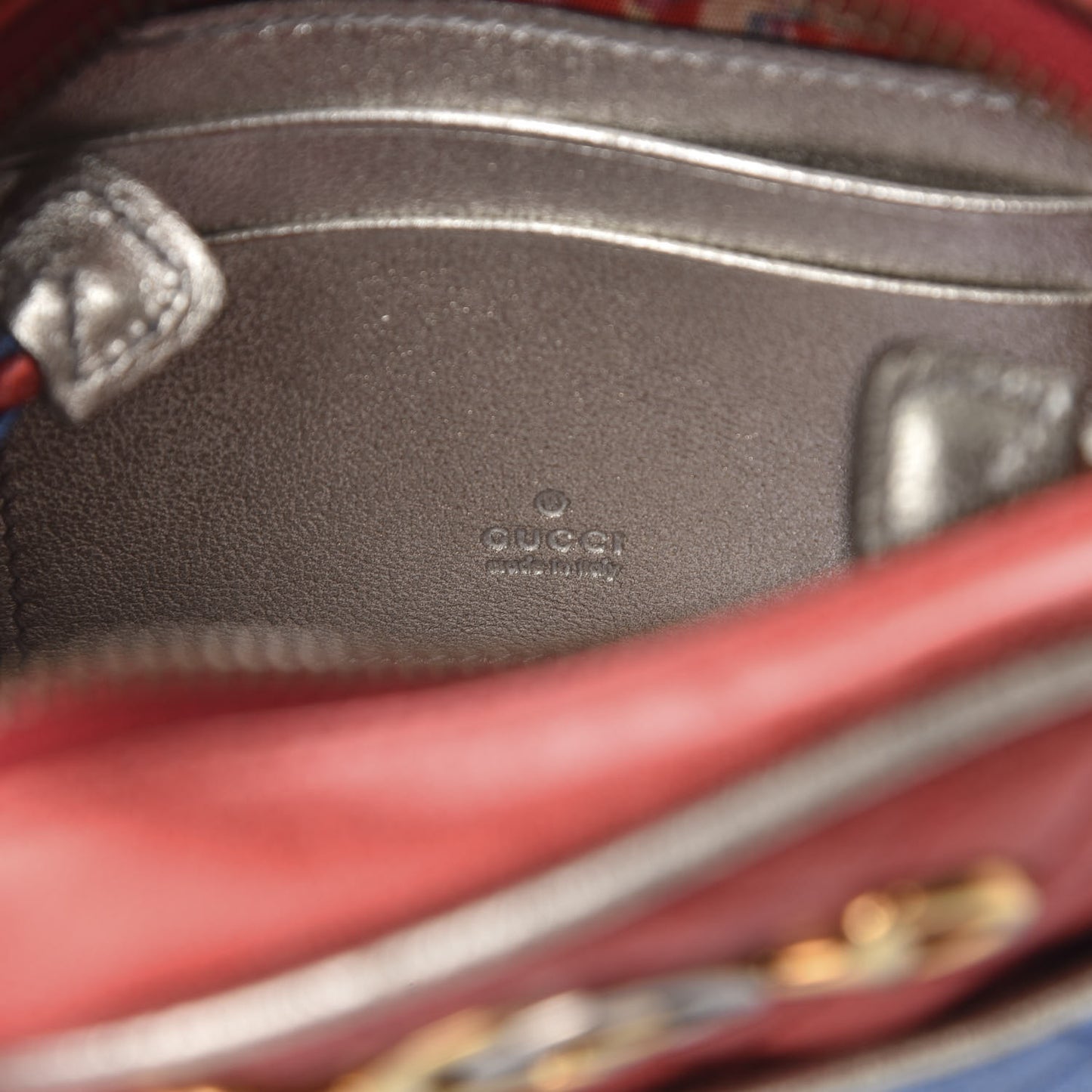 Laminated Nappa Trapuntata Mini Zumi Dome Shoulder Bag Rosso Marine Argento