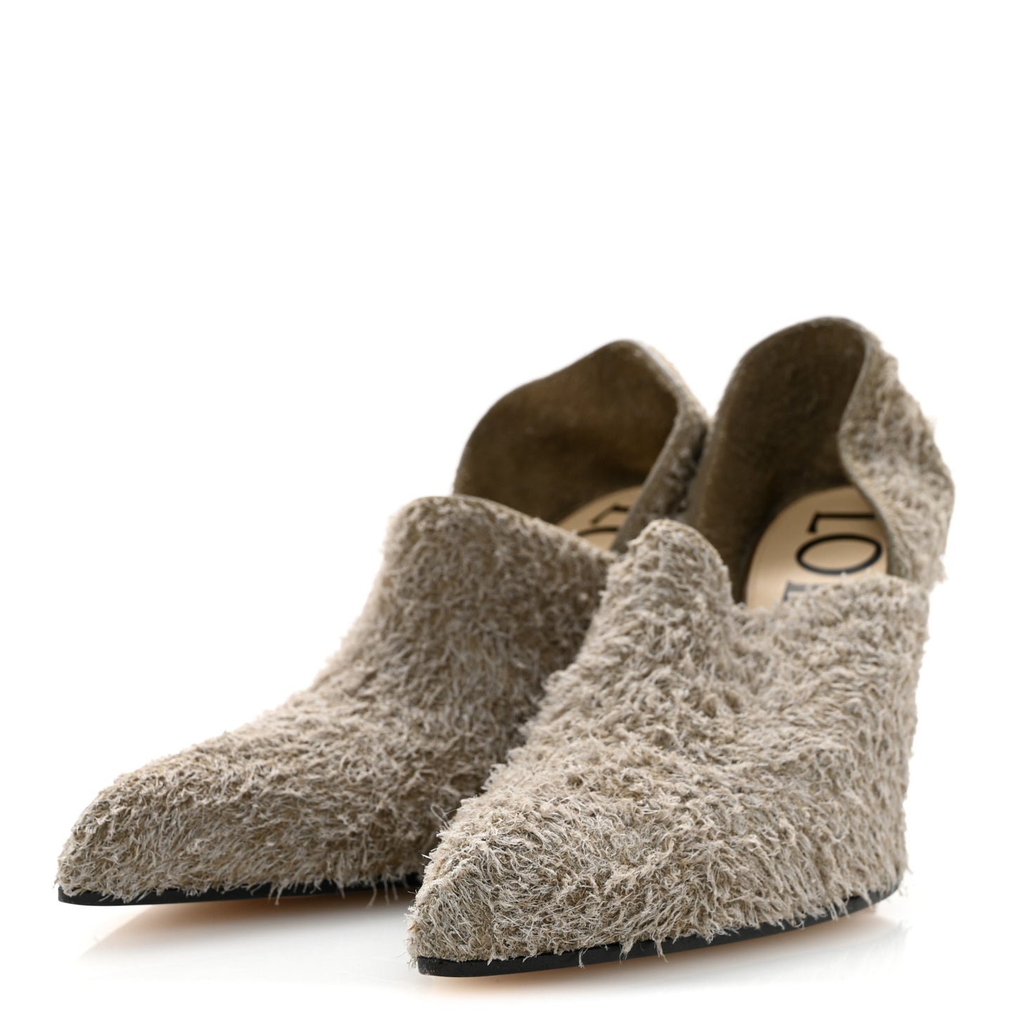 Brushed Suede Comic 90mm Pumps 39 Khaki Green
