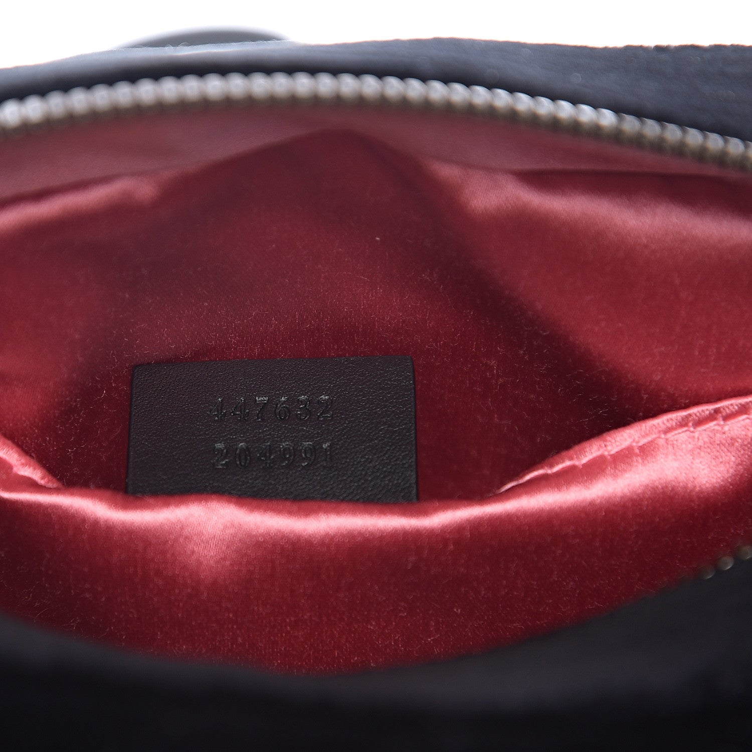 Gucci Velvet Matelasse Deer Embroidered Small GG Marmont Chain Shoulder Bag Black 6 of 9