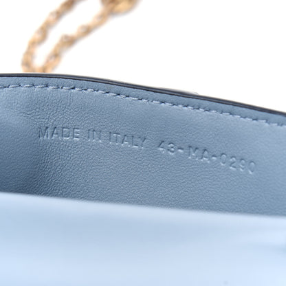 Christian Dior Goatskin Nano Saddle Chain Pouch Cloud Blue 7 of 9