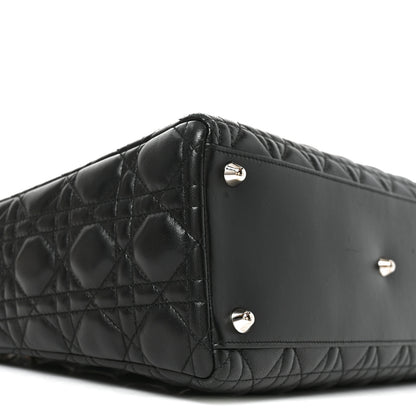 Christian Dior Lambskin Cannage Large Lady Dior Black 9 of 10