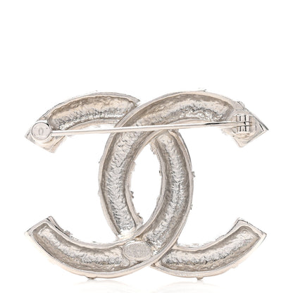 Chanel Crystal CC Brooch Silver 3 of 5