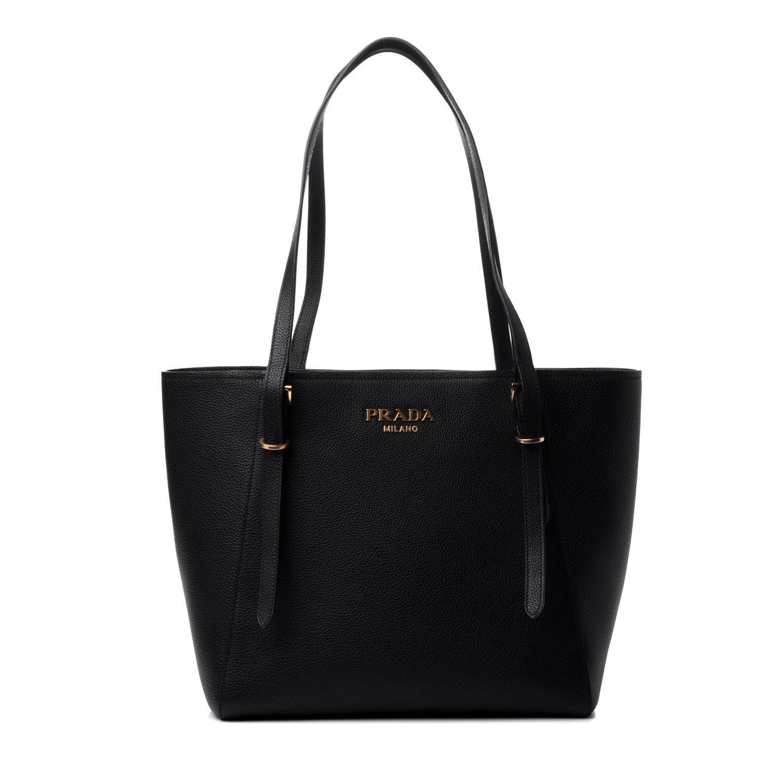 Prada Vitello Daino Tote Black 1 of 4