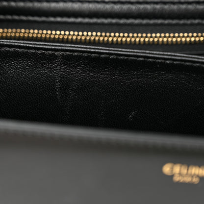 Celine Shiny Calfskin Medium Triomphe Black 11 of 12